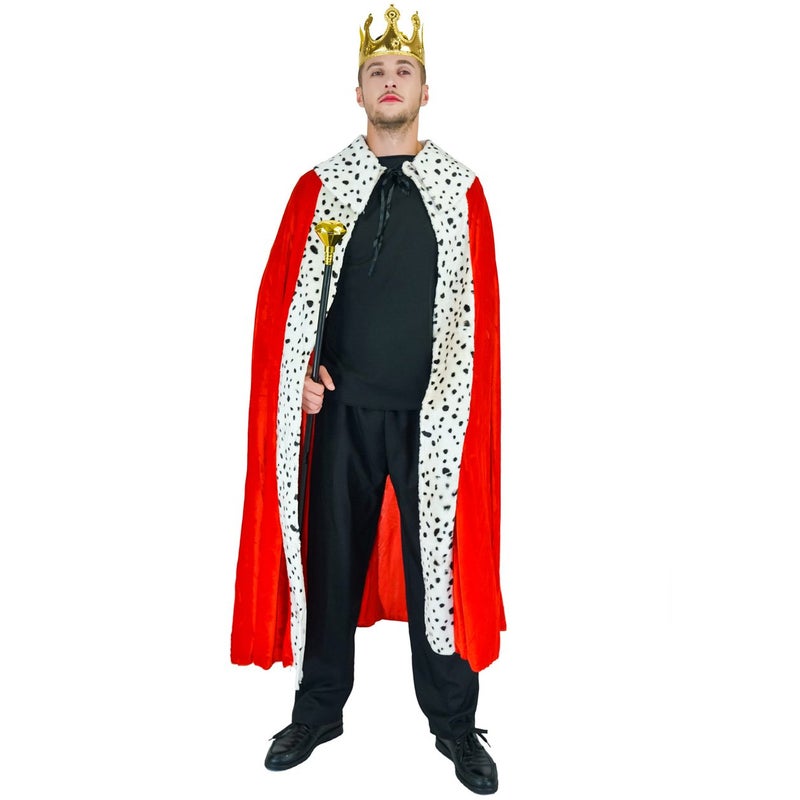 KalcyKizz Men's Kings Costume,One Size, (Color - Red,gold,white) - Image 1